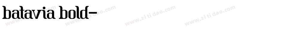 batavia bold字体转换